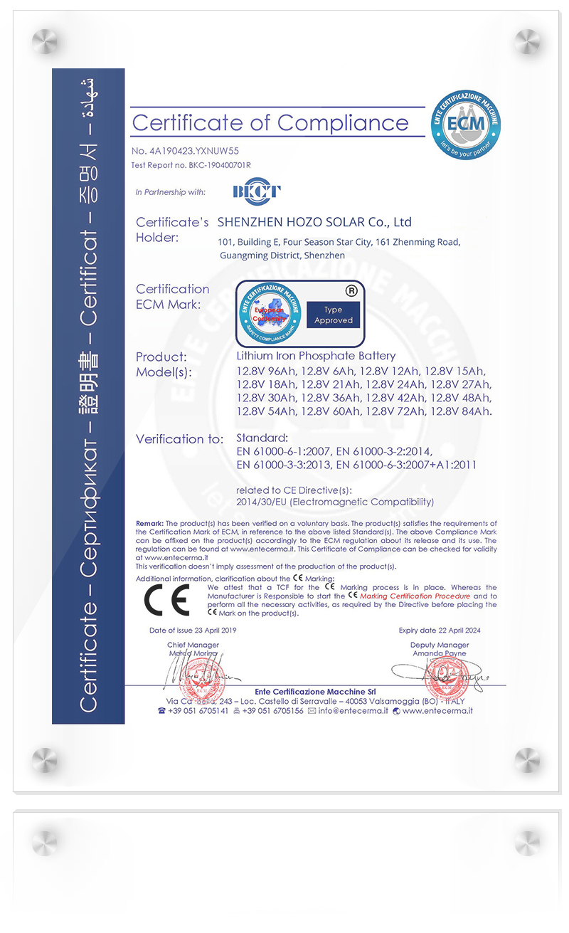 Battery CE Certificate